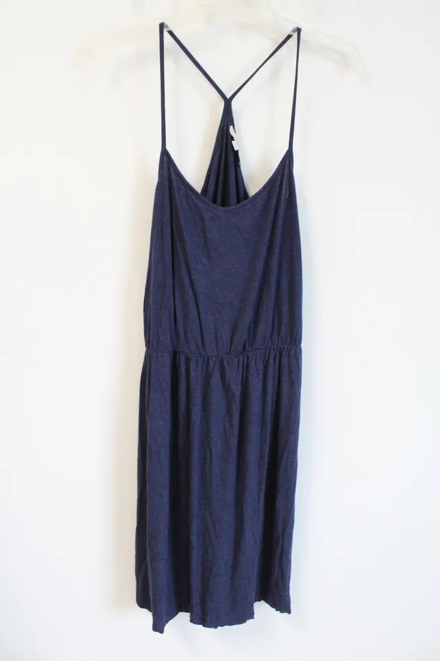 Ann Taylor LOFT Rings LOFT Dark Blue Stretch Dress M
