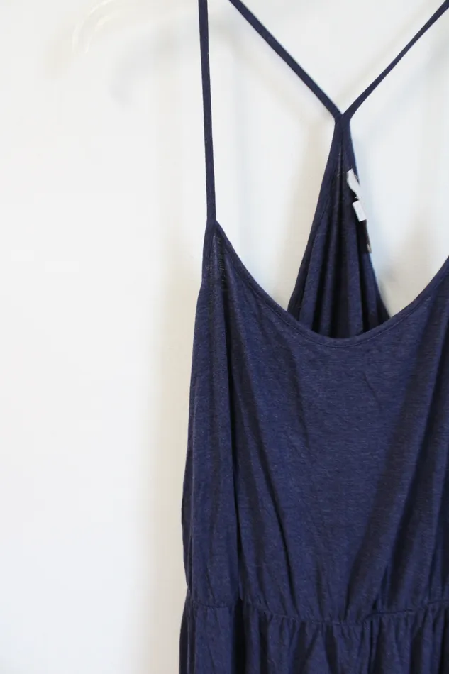 Ann Taylor LOFT Rings LOFT Dark Blue Stretch Dress M