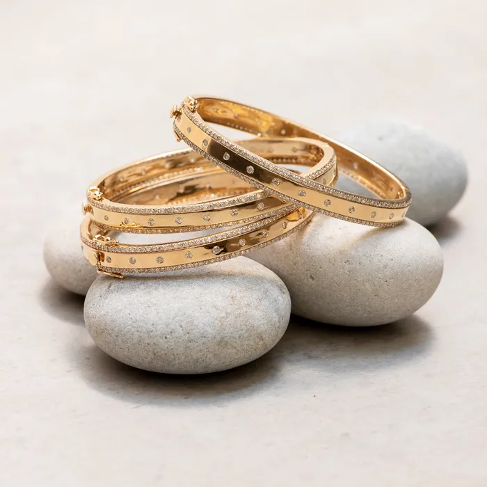 Bracelets RACHEL LYNN CHICAGO Yellow Gold and Diamond High Polished Blake Bracelet Bracelets RACHEL LYNN CHICAGO Yellow Gold and Diamond High Polished Blake Bracelet