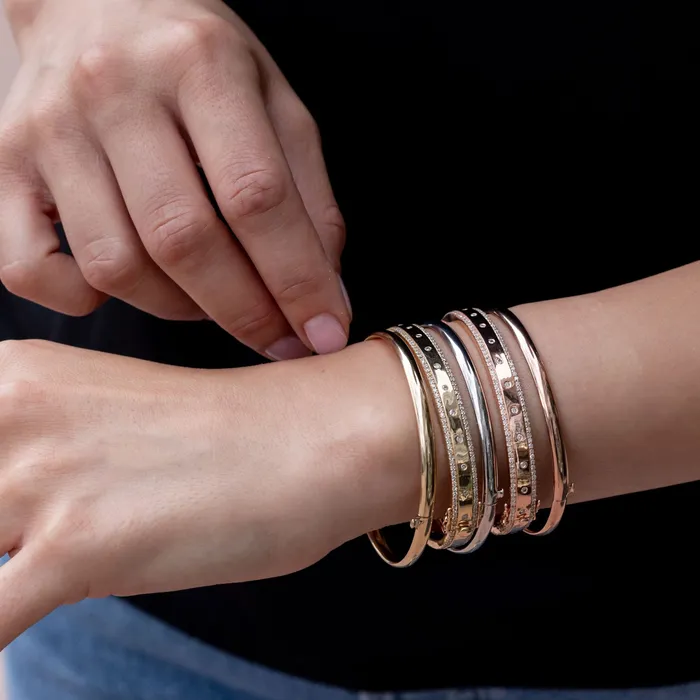 Bracelets RACHEL LYNN CHICAGO Yellow Gold and Diamond High Polished Blake Bracelet