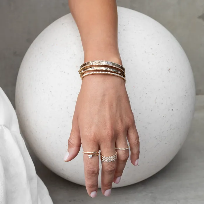 Bracelets RACHEL LYNN CHICAGO Yellow Gold and Diamond High Polished Blake Bracelet