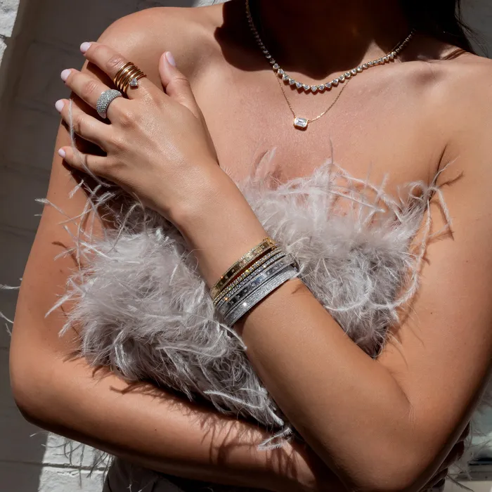 Bracelets RACHEL LYNN CHICAGO Yellow Gold and Diamond High Polished Blake Bracelet