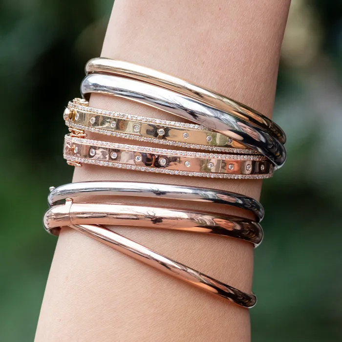 Bracelets RACHEL LYNN CHICAGO Yellow Gold and Diamond High Polished Blake Bracelet