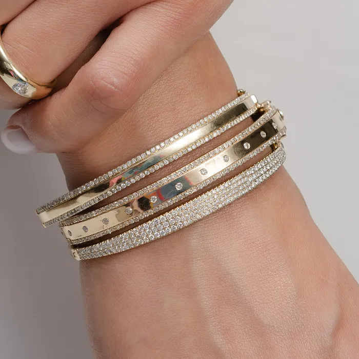 Bracelets RACHEL LYNN CHICAGO Yellow Gold and Diamond High Polished Blake Bracelet