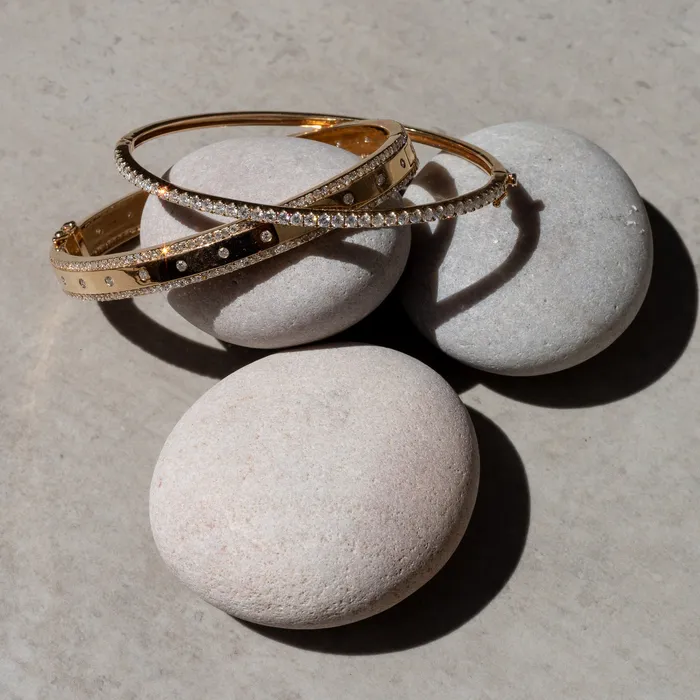 Bracelets RACHEL LYNN CHICAGO Yellow Gold and Diamond High Polished Blake Bracelet