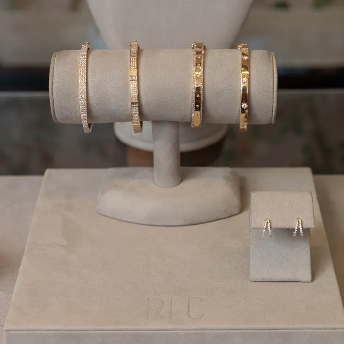 Bracelets RACHEL LYNN CHICAGO Yellow Gold and Diamond High Polished Blake Bracelet