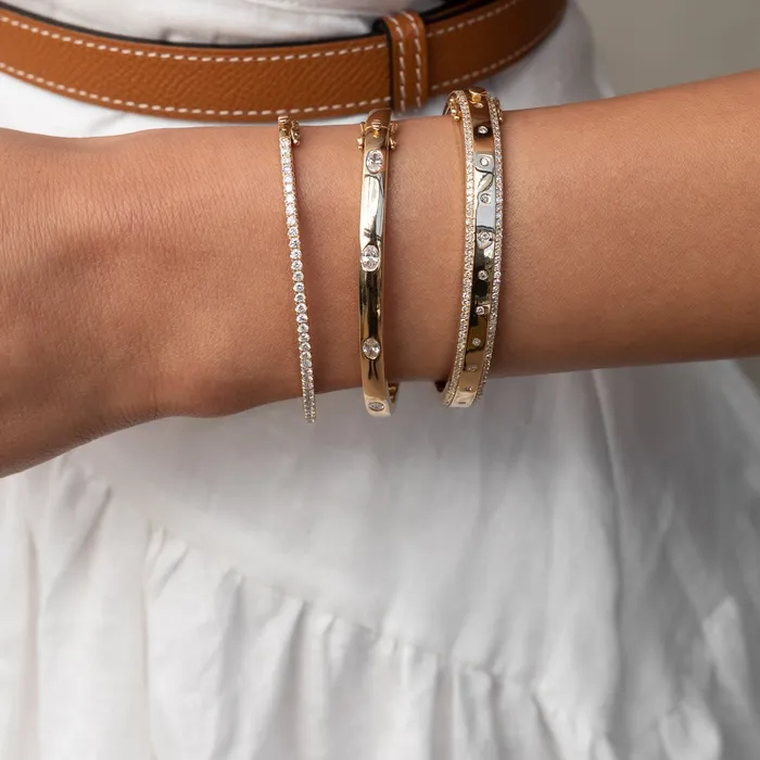 Bracelets RACHEL LYNN CHICAGO Yellow Gold and Diamond High Polished Blake Bracelet