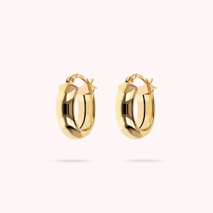 Bronzallure Earrings Orecchini a Cerchio Golden Piccoli Ovali
