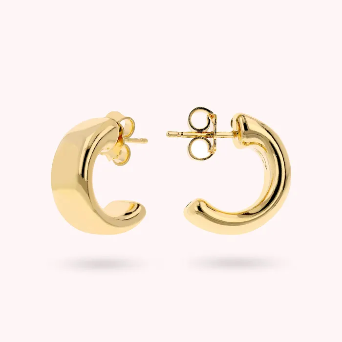 Bronzallure Earrings Orecchini a Lobo Semicerchio Golden