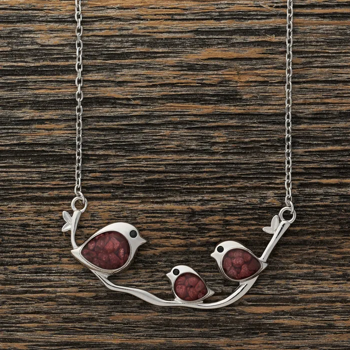 Chadds Ford Jewelry Necklaces Triple Cinnabar Birdie Branch Necklace
