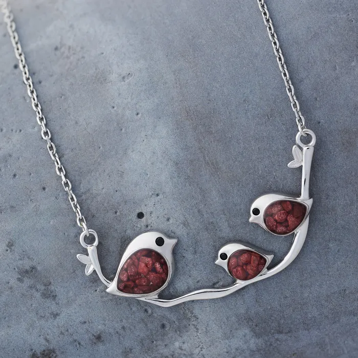 Chadds Ford Jewelry Necklaces Triple Cinnabar Birdie Branch Necklace