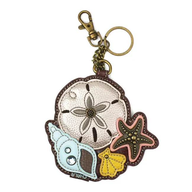 CHALAGROUP Earrings Chala Sand Dollar Coin PurseKey Fob