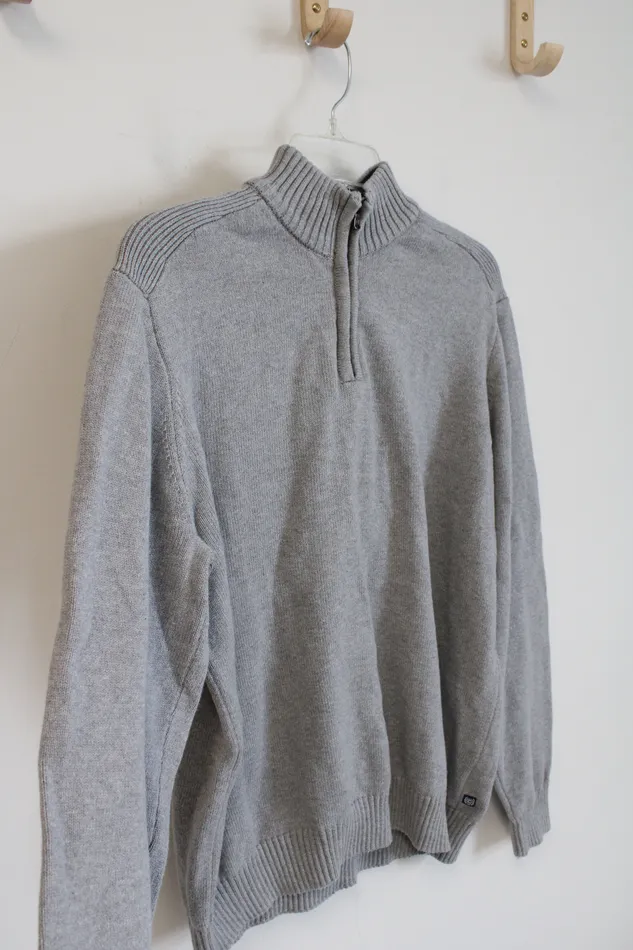 Chaps Earrings Chaps Gray Quarter Zip Pullover L Chaps Earrings Chaps Gray Quarter Zip Pullover L