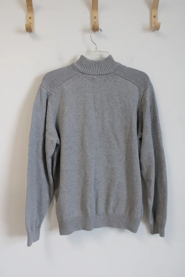 Chaps Earrings Chaps Gray Quarter Zip Pullover L Chaps Earrings Chaps Gray Quarter Zip Pullover L