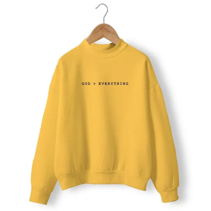 Christian Sweatshirt br God Over Everything Lords Guidance Earrings