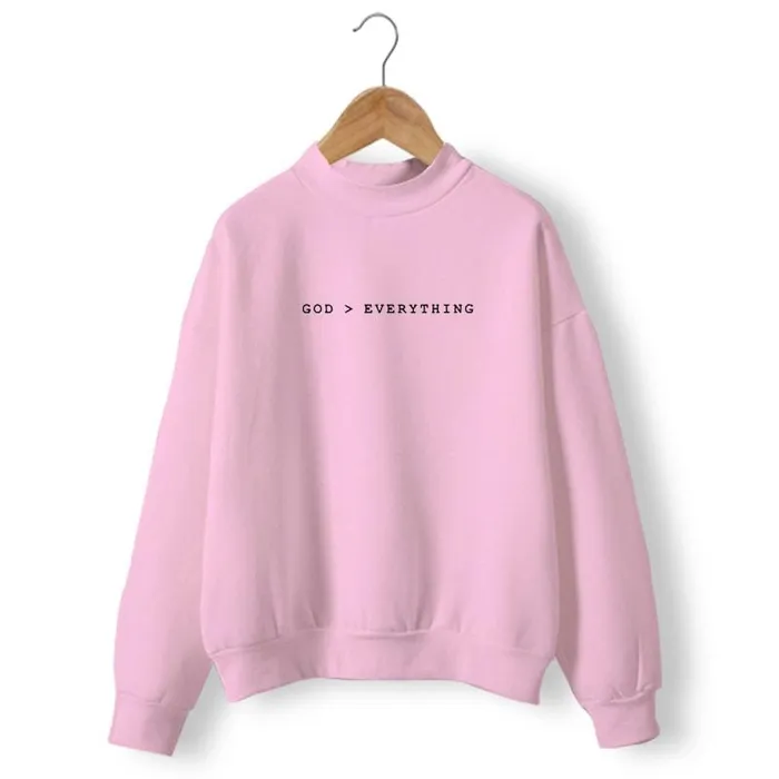 Christian Sweatshirt br God Over Everything Lords Guidance Earrings