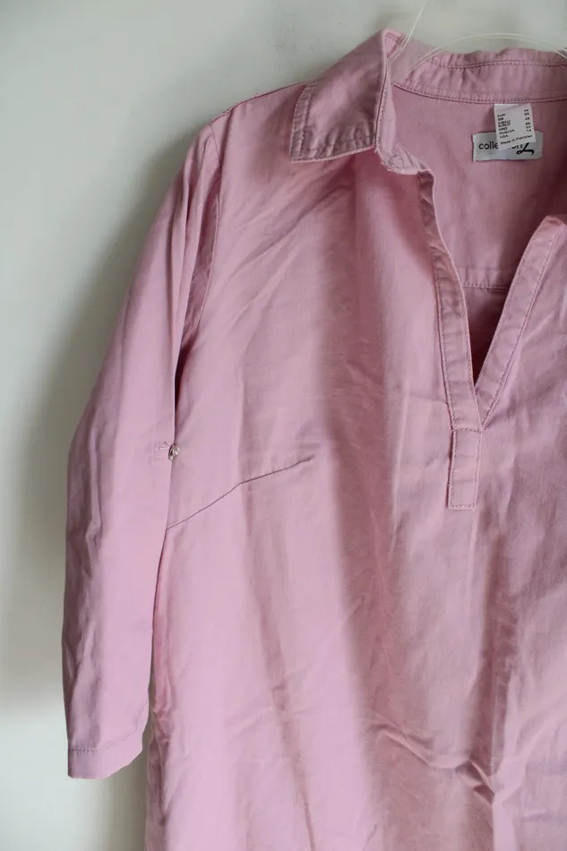 Collection L Earrings Collection L Pink Collared Dress 14
