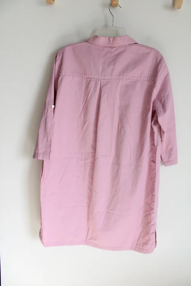 Collection L Earrings Collection L Pink Collared Dress 14