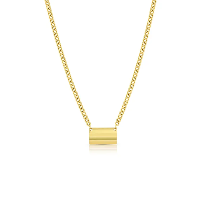 Consider the Wldflwrs Golden Envelope Curb Necklace Necklaces
