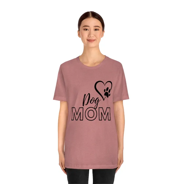 Dog Mom Short Sleeve Tee Portraits by NC Necklaces