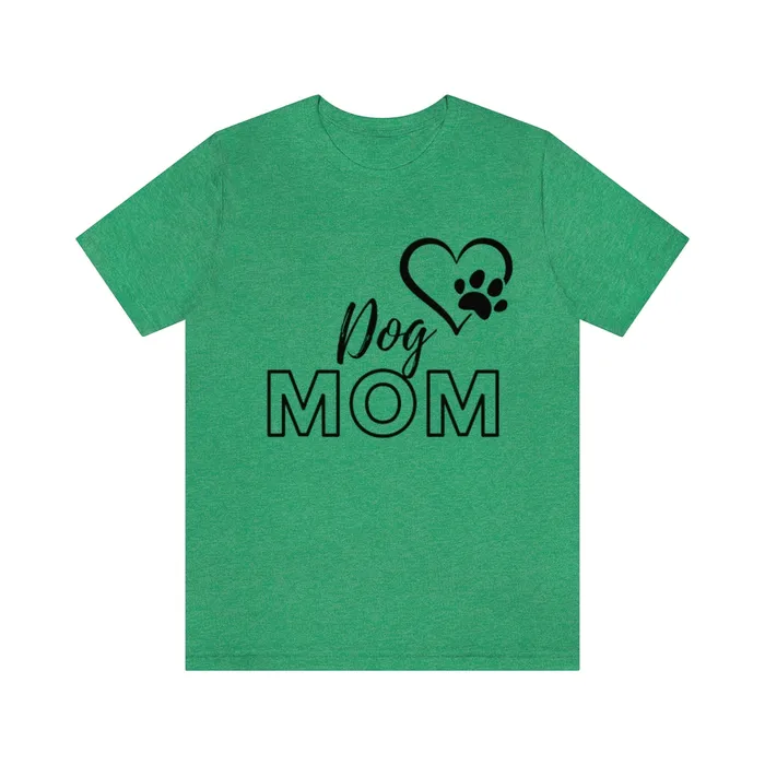 Dog Mom Short Sleeve Tee Portraits by NC Necklaces