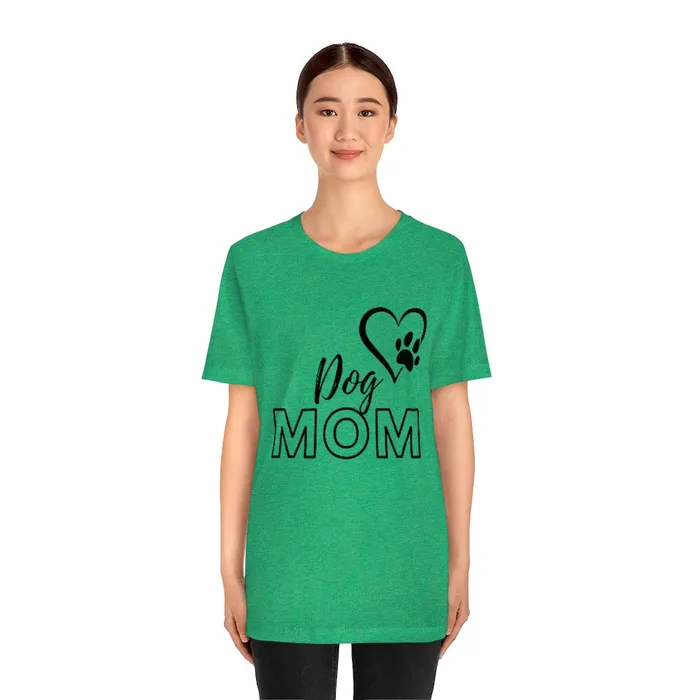 Dog Mom Short Sleeve Tee Portraits by NC Necklaces