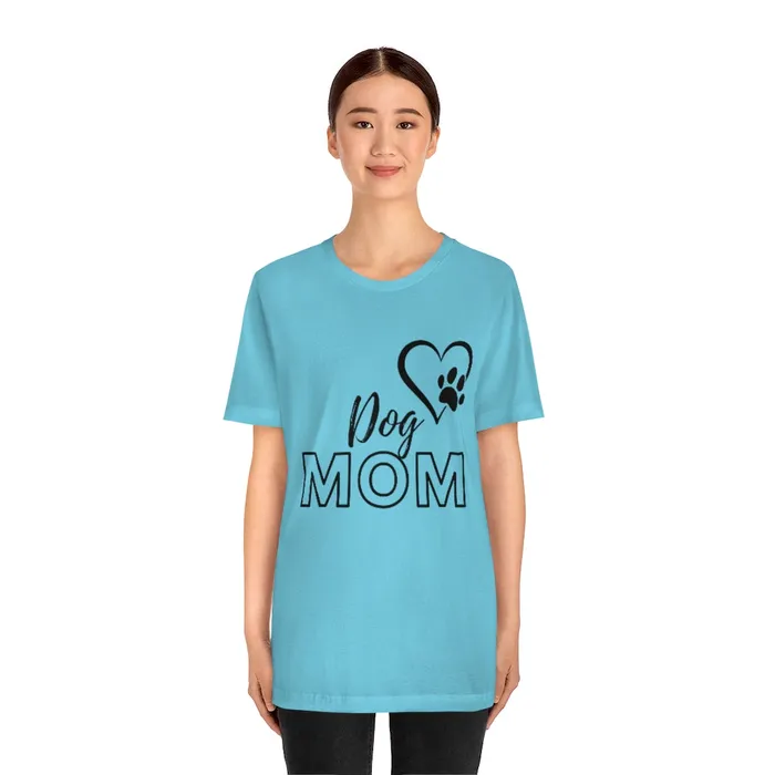 Dog Mom Short Sleeve Tee Portraits by NC Necklaces