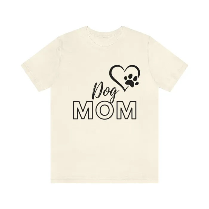 Dog Mom Short Sleeve Tee Portraits by NC Necklaces