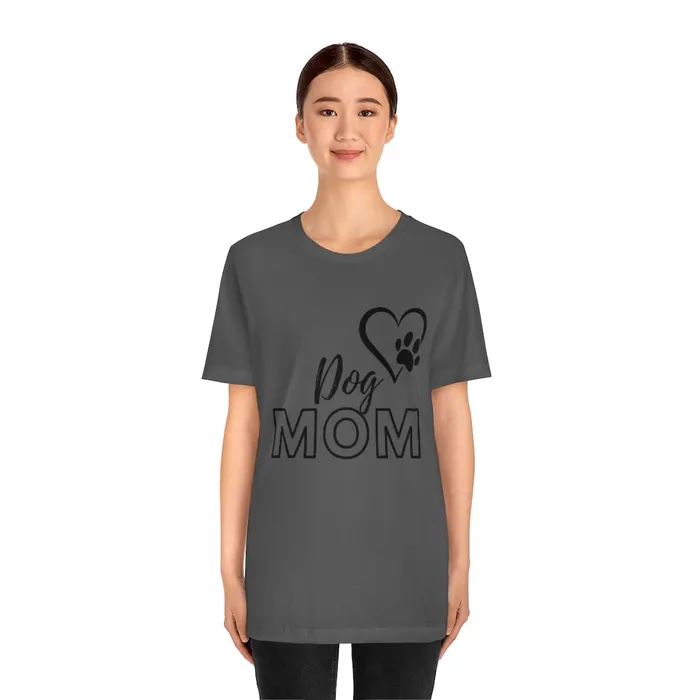 Dog Mom Short Sleeve Tee Portraits by NC Necklaces