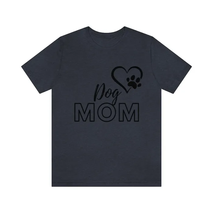 Dog Mom Short Sleeve Tee Portraits by NC Necklaces