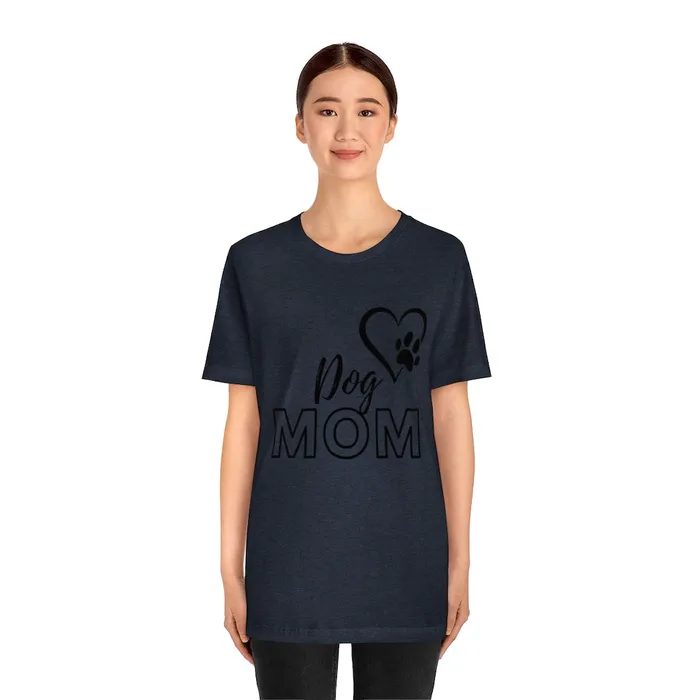 Dog Mom Short Sleeve Tee Portraits by NC Necklaces