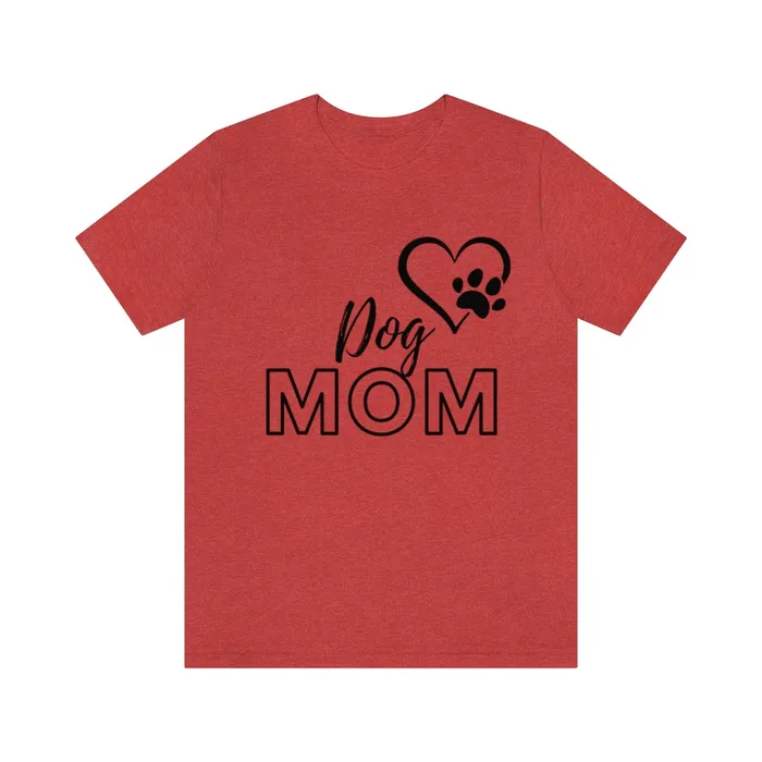 Dog Mom Short Sleeve Tee Portraits by NC Necklaces