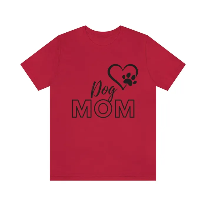 Dog Mom Short Sleeve Tee Portraits by NC Necklaces