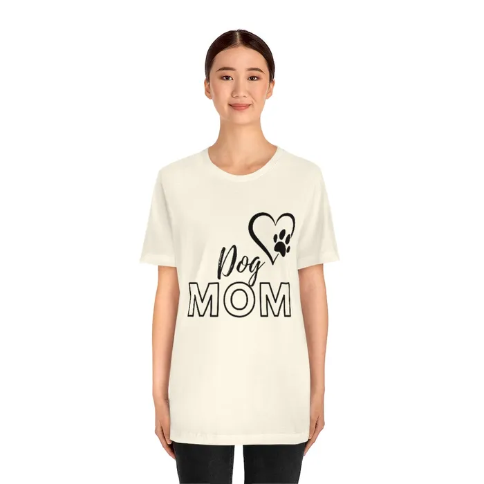 Dog Mom Short Sleeve Tee Portraits by NC Necklaces