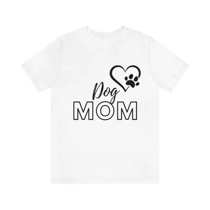 Dog Mom Short Sleeve Tee Portraits by NC Necklaces