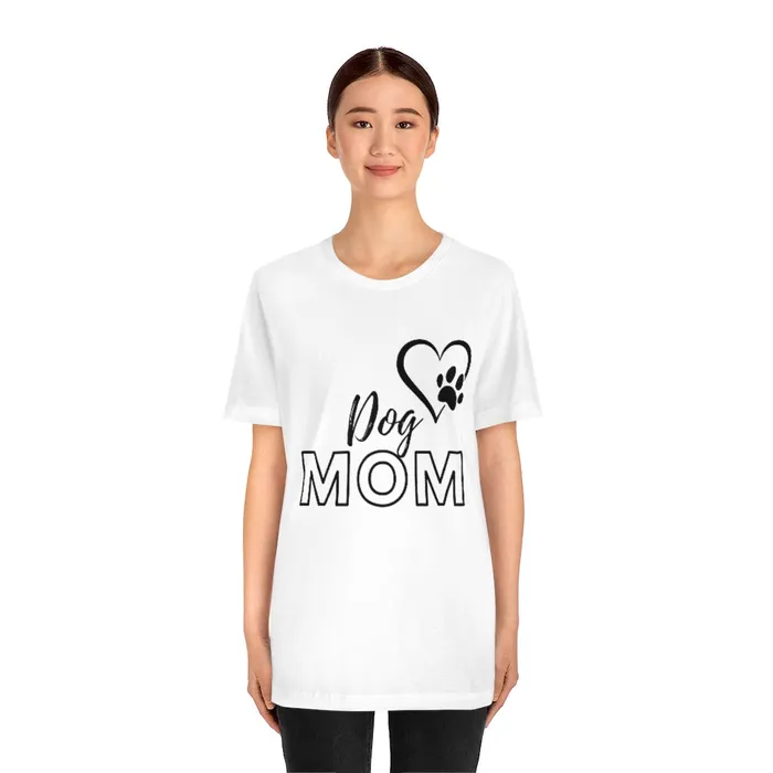 Dog Mom Short Sleeve Tee Portraits by NC Necklaces