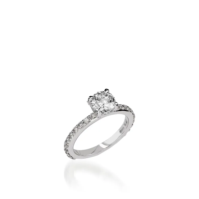Duchess Round Yellow Gold Engagement Ring John Atencio Rings