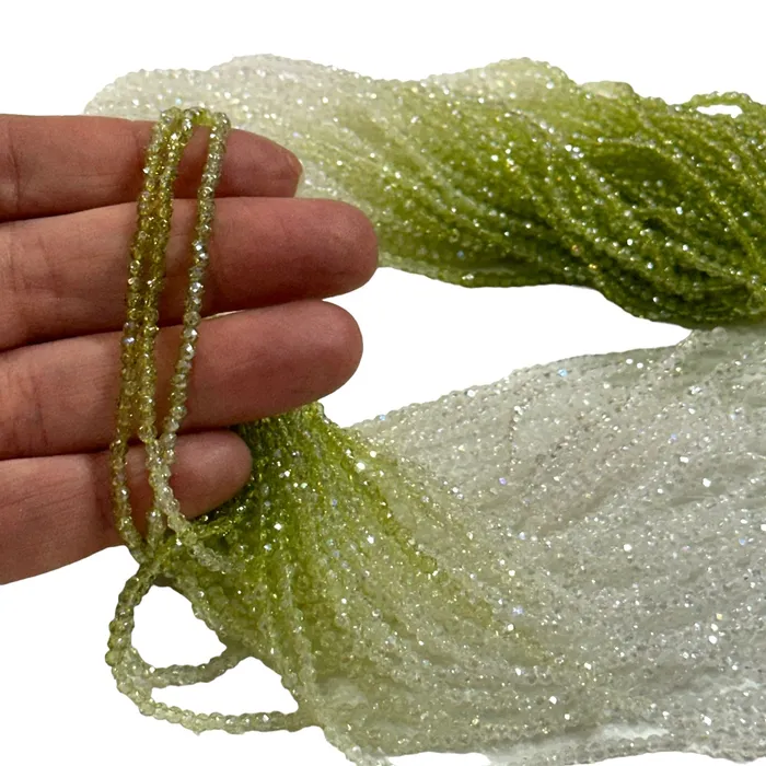Earrings 1mm Crystal rondelle beads strand 160 pcs PBC1C59 Peppy Beads