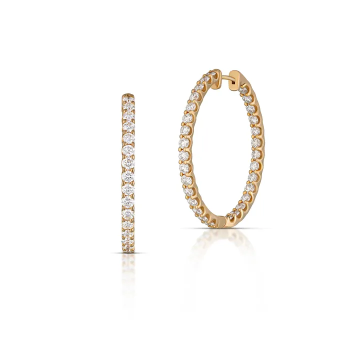Earrings 480 Carat Diamond Inside Out Hoop Earrings Stephen Silver Fine Jewelry Earrings 480 Carat Diamond Inside Out Hoop Earrings Stephen Silver Fine Jewelry