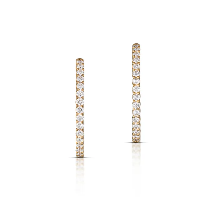 Earrings 480 Carat Diamond Inside Out Hoop Earrings Stephen Silver Fine Jewelry