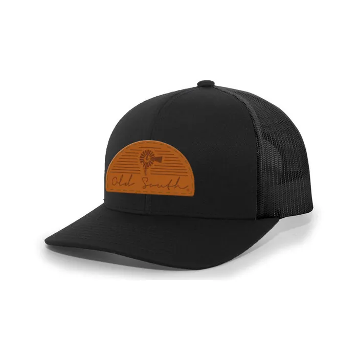 Earrings Arch Leather Patch Trucker Hat Old South Apparel