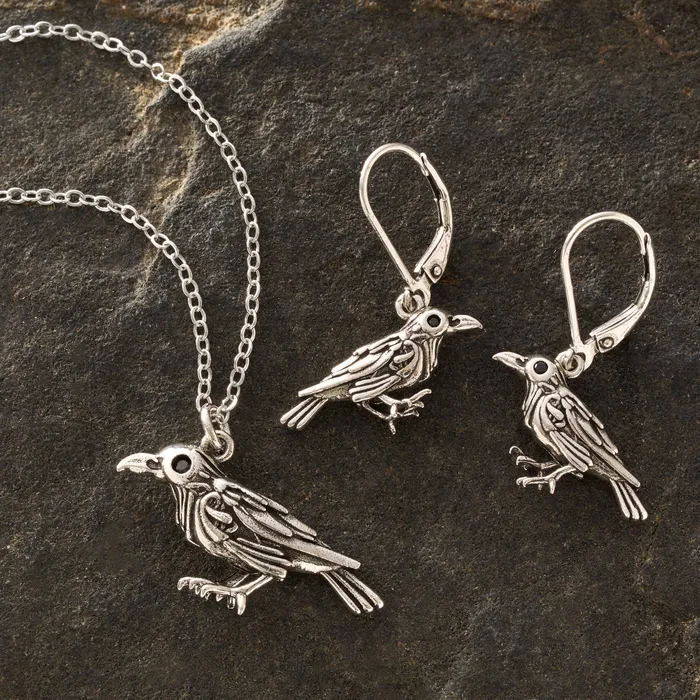 Earrings Chadds Ford Jewelry Nevermore Raven Bundle
