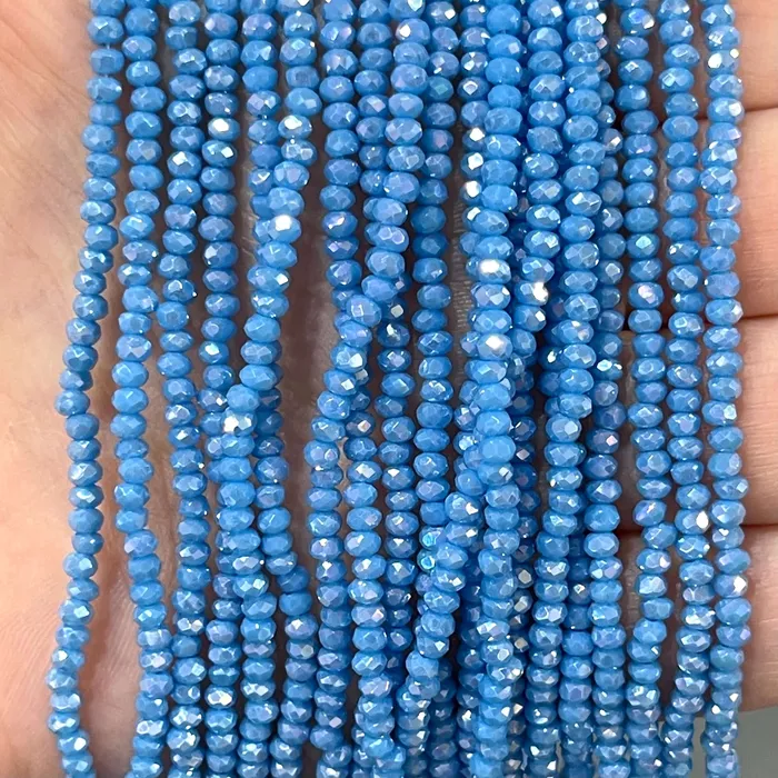 Earrings Crystal faceted rondelle 2mm Beads PBC2C51 Peppy Beads