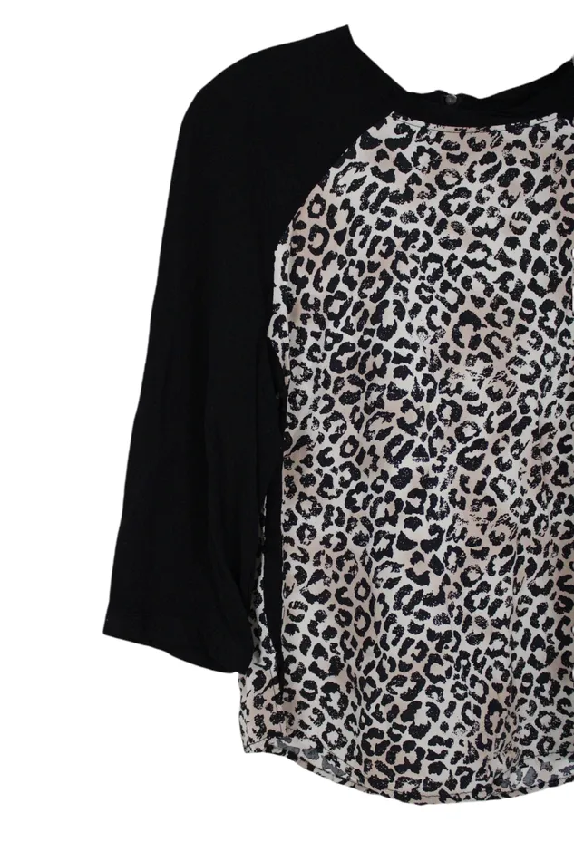 Earrings Cynthia Rowley Leopard Blouse XS Cynthia Rowley