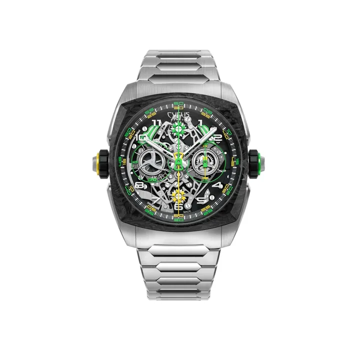 Earrings Cyrus Cyrus Klepcys Dice Lime Titanium and Carbon Watch