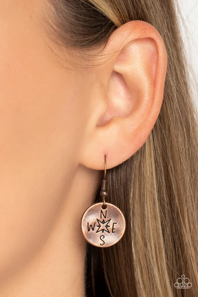 Earrings Gilded Guide Copper Paparazzi Accessories
