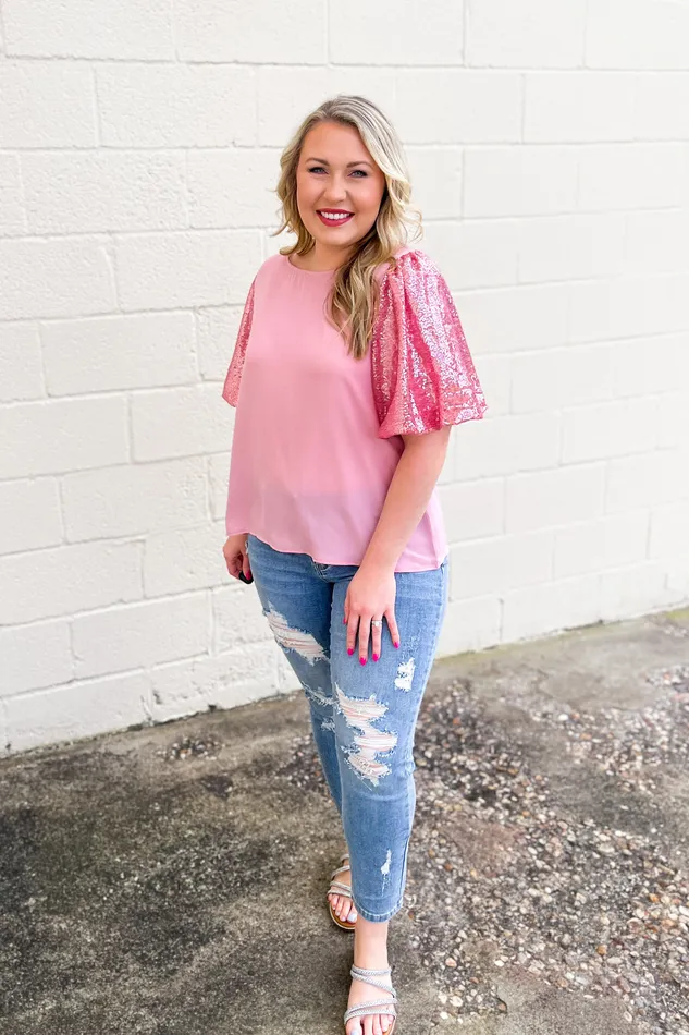 Earrings Haptics Add Sparkles Top Pink