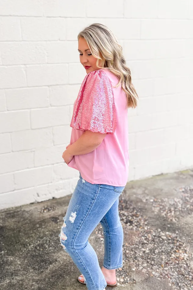 Earrings Haptics Add Sparkles Top Pink
