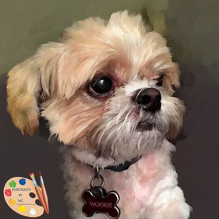 Earrings Maltese Dog Portrait Portraits by NC