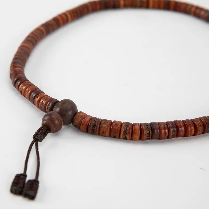 Earrings Nirvana Mala Fossilized Bone Bodhi Seed Mala Set